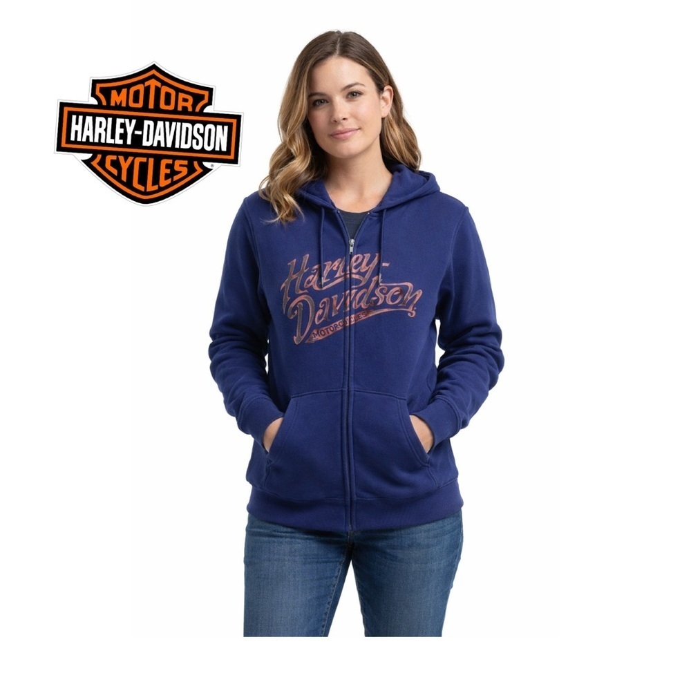 Harley Davison full zip hoodie Saint Paul Minnesota logo on back